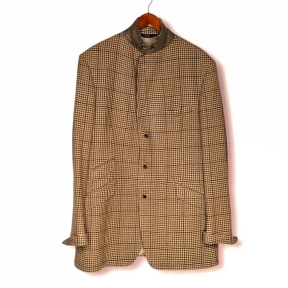 Polo Ralph Lauren Other - Vintage Polo, Ralph Lauren Wool Cashmere Hounds-tooth Check Blazer Jacket